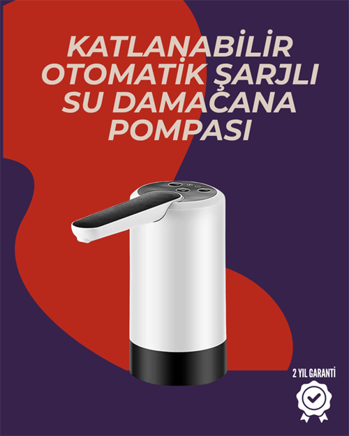 Şarjlı Damacana Su Pompası Otomatik ve Taşınabilir
