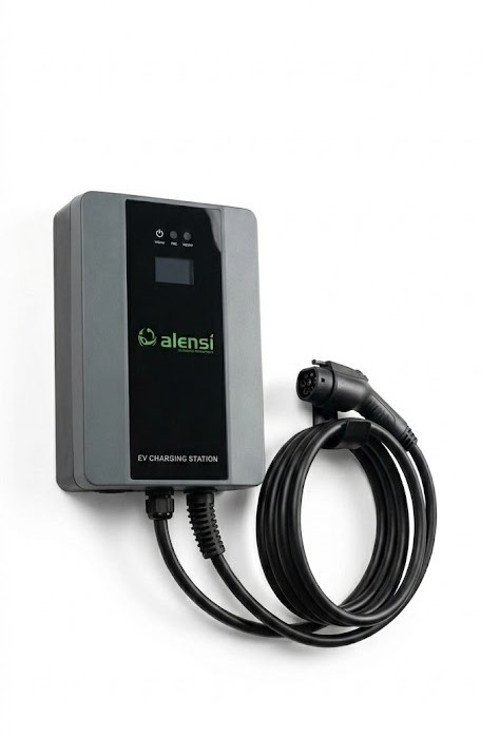 Alensi 22 kW 32A Trifaze Duvar Tipi Elektrikli Araç Şarj İstasyonu