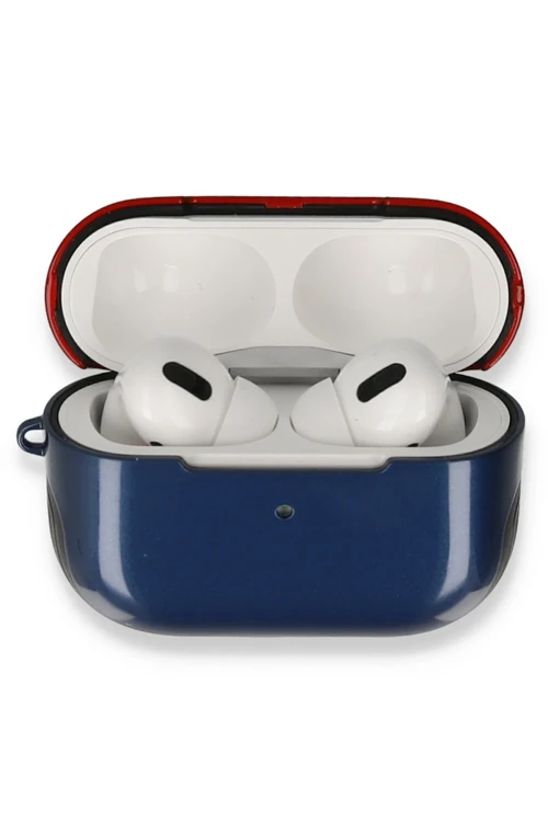 Airpods 3 (3.nesil) 3in1 Kılıf - Lacivert-Kırmızı