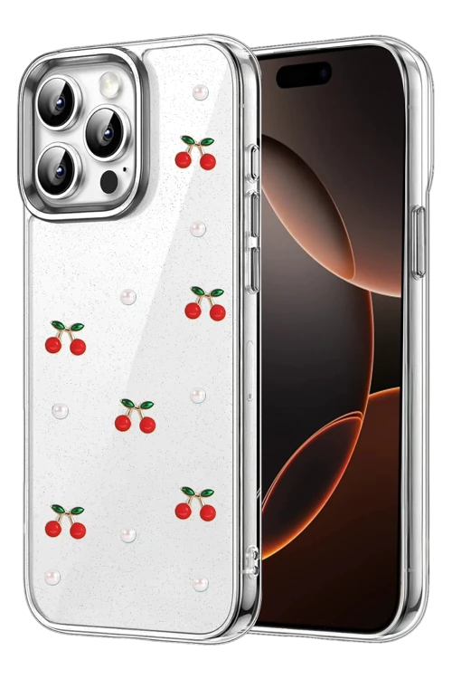 Apple iPhone 15 Pro Fiyonk Desenli Kapak - Desen 9