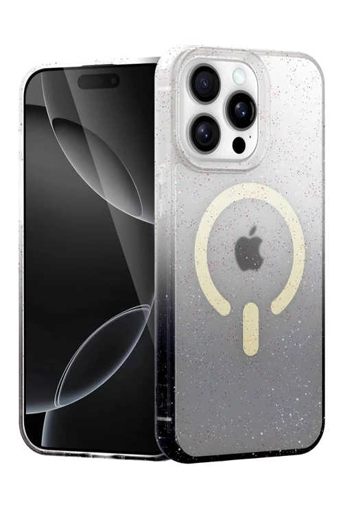 Apple iPhone 15 Pro Max Pummel Shiny Magsafe Kapak - Siyah