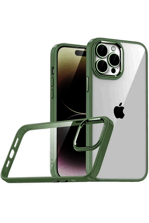Apple iPhone 15 Pro Max Razer Lensli Silikon - Yeşil