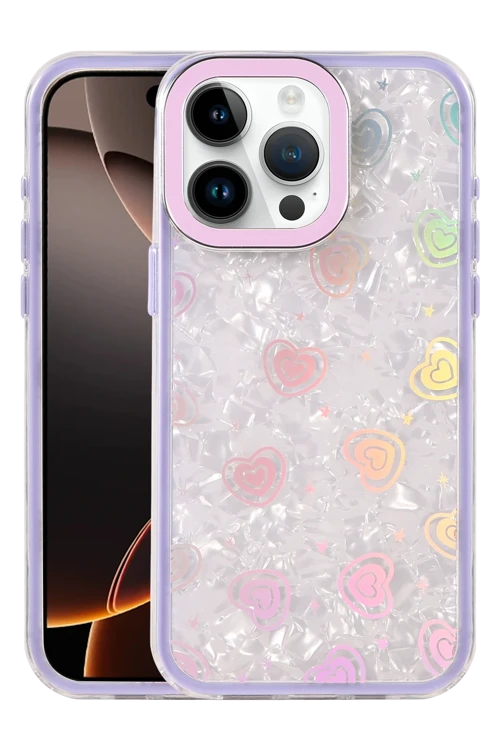Apple iPhone 16 Pro Max Lumi Desenli Kapak - Mor