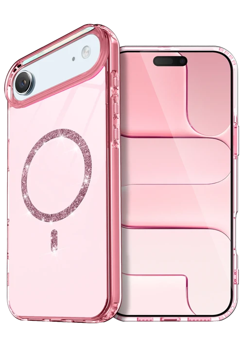 Apple iPhone 17 Air Live Diamond Magsafe Kapak - Pembe