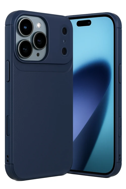 Apple iPhone 17 Pro Auto Focus Karbon Kapak - Lacivert