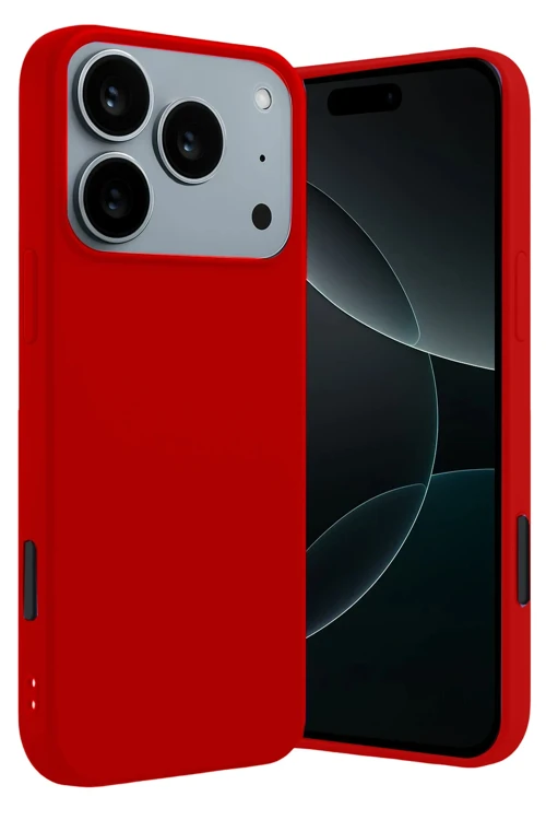 Apple iPhone 17 Pro Max First Silikon - Kırmızı