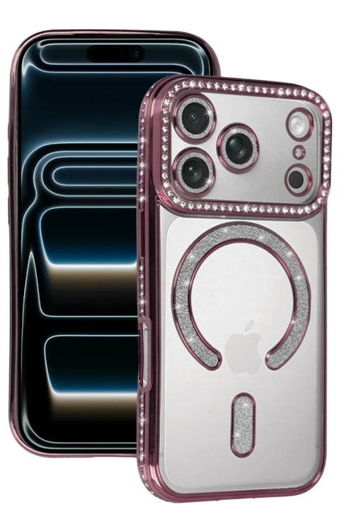 Apple iPhone 17 Pro Max Joke Simli Magneticsafe Kılıf - Pembe