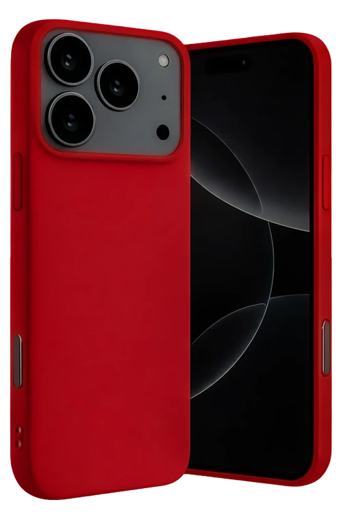 Apple iPhone 17 Pro Max Nano içi Kadife Silikon - Kırmızı