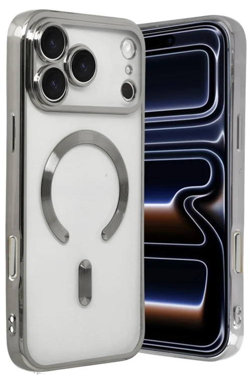 Apple iPhone 17 Pro Max Kross Magneticsafe Kapak - Gümüş