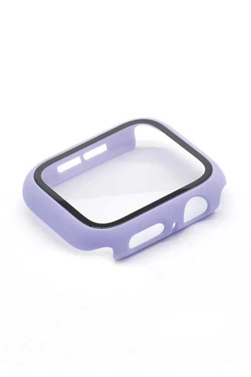 Apple Watch 38Mm Camlı Kasa Ekran Koruyucu - Lila