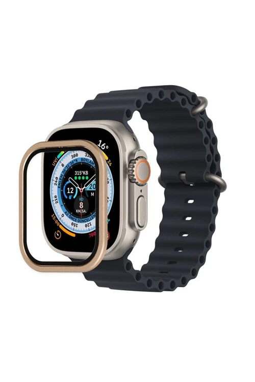 Apple Watch Ultra 49Mm Alüminyum Kasa Cam Ekran Koruyucu - Yıldız İşığı