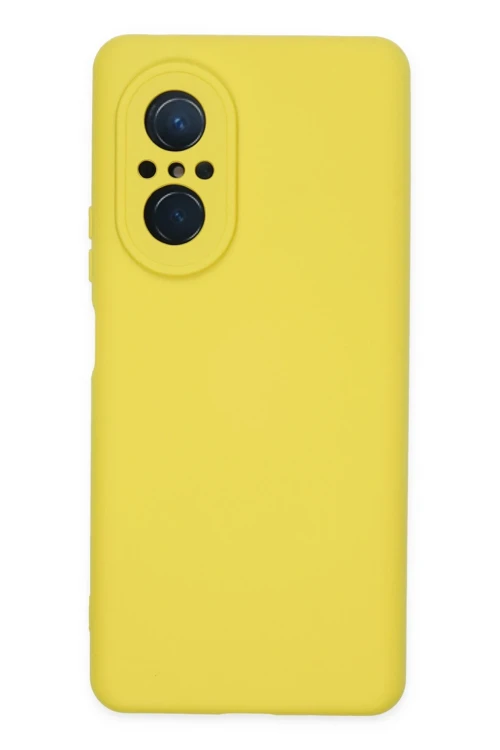 Huawei Nova 9 Se Kılıf Nano İçi Kadife Silikon - Sarı