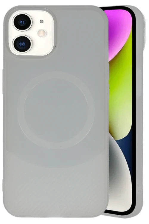 iPhone 11 Kılıf Maya Karbon Kapak - Gri