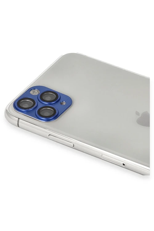 iPhone 11 Pro Max Pers Alüminyum Kamera Lens - Lacivert