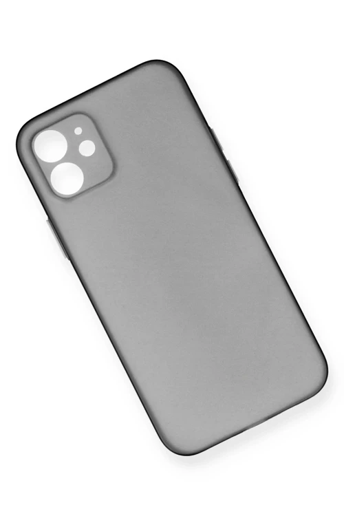 iPhone 12 Kılıf PP Ultra İnce Kapak - Gri