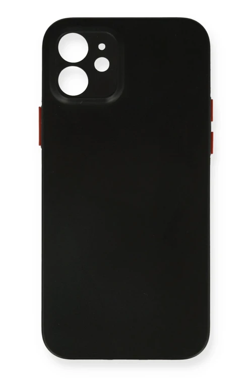 iPhone 12 Kılıf PP Ultra İnce Kapak - Siyah