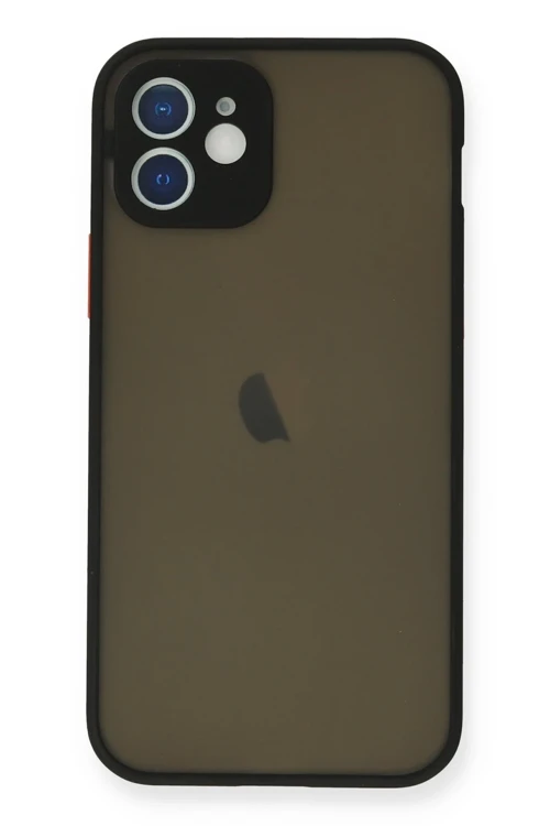 iPhone 12 Mini Kılıf Montreal Silikon Kapak - Siyah
