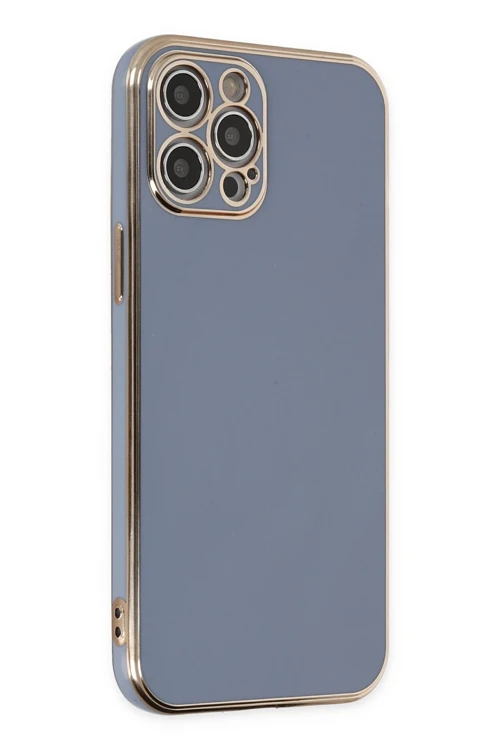 iPhone 12 Pro Kılıf Volet Silikon - Mavi