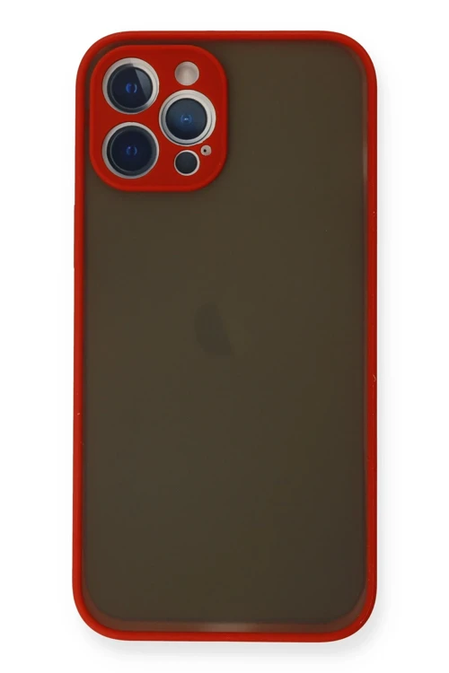 iPhone 12 Pro Kılıf Montreal Silikon Kapak - Kırmızı