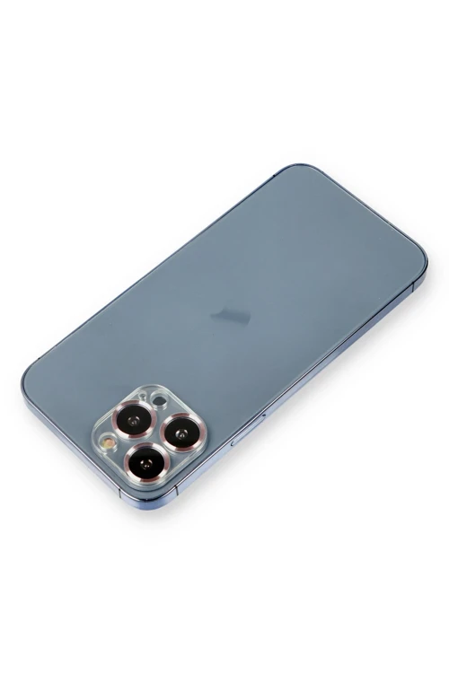 iPhone 12 Pro Metal Kamera Lens Koruma Cam - Mor