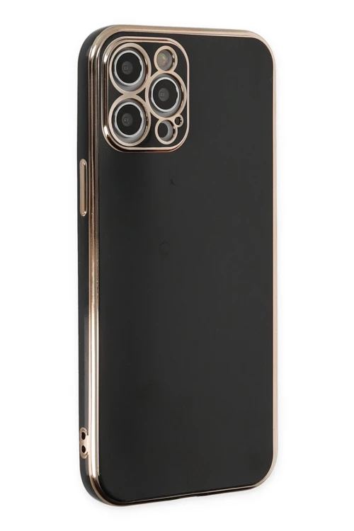 iPhone 12 Pro Max Kılıf Volet Silikon - Siyah