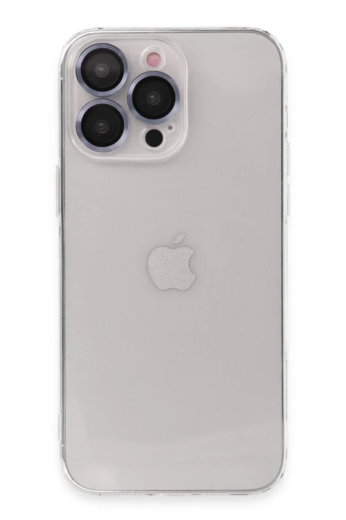 iPhone 13 Pro Max Kılıf Luko Lens Silikon - Sierra Blue