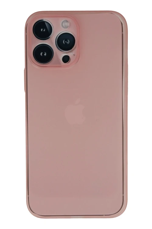 iPhone 13 Pro Max Kılıf PP Ultra İnce Kapak - Pembe