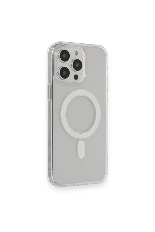 iPhone 13 Pro Max Kılıf Matte Şeffaf Magneticsafe - Şeffaf