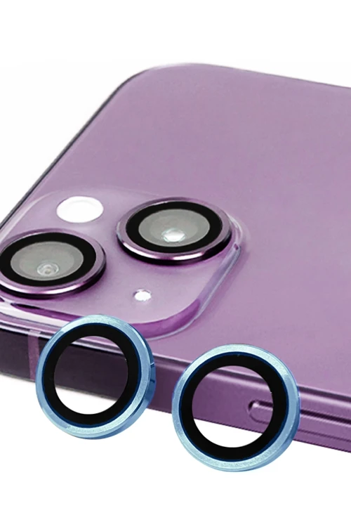 iPhone 13 Raze Metal Kamera Lens - Mavi