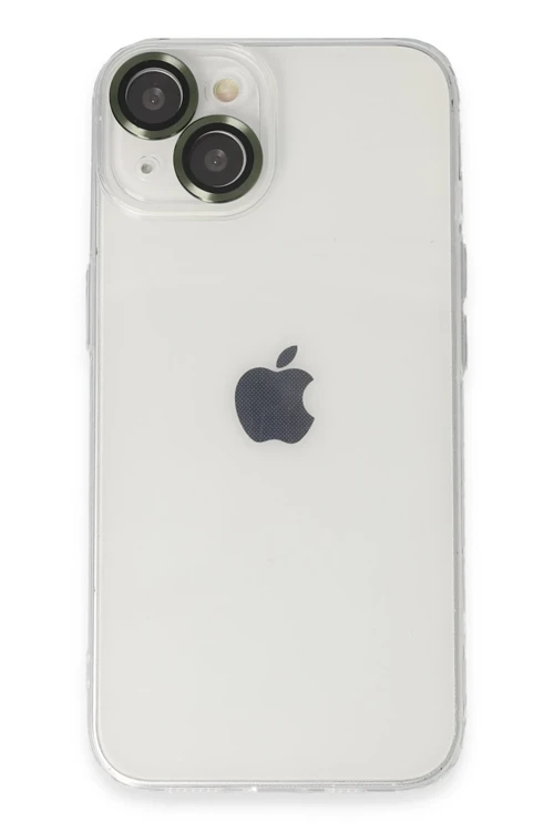 iPhone 14 Kılıf Luko Lens Silikon - Yeşil