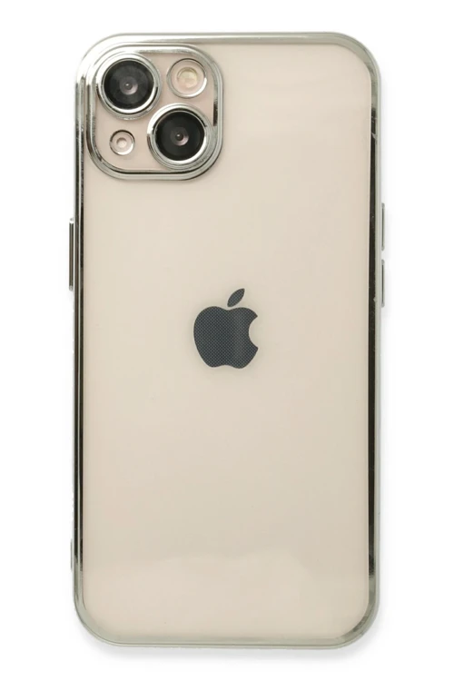 iPhone 14 Plus Kılıf Razer Lensli Silikon - Gümüş