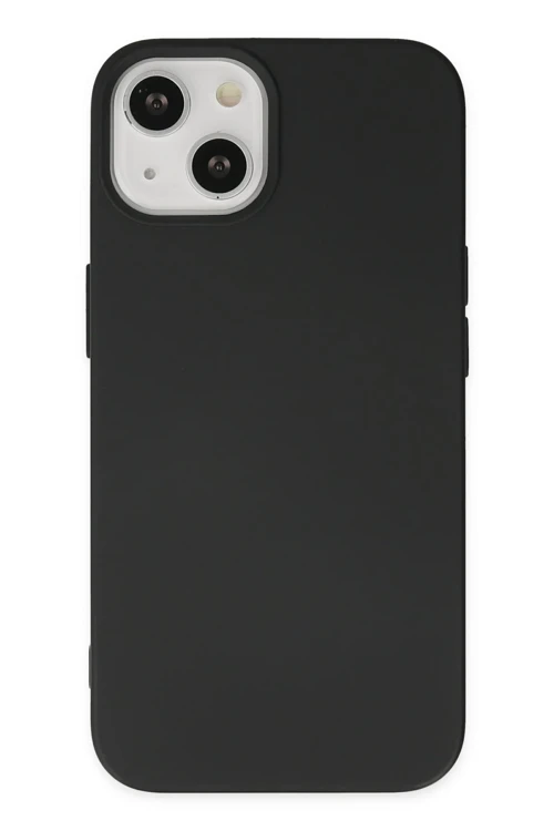 iPhone 14 Plus Kılıf Nano içi Kadife Silikon - Siyah