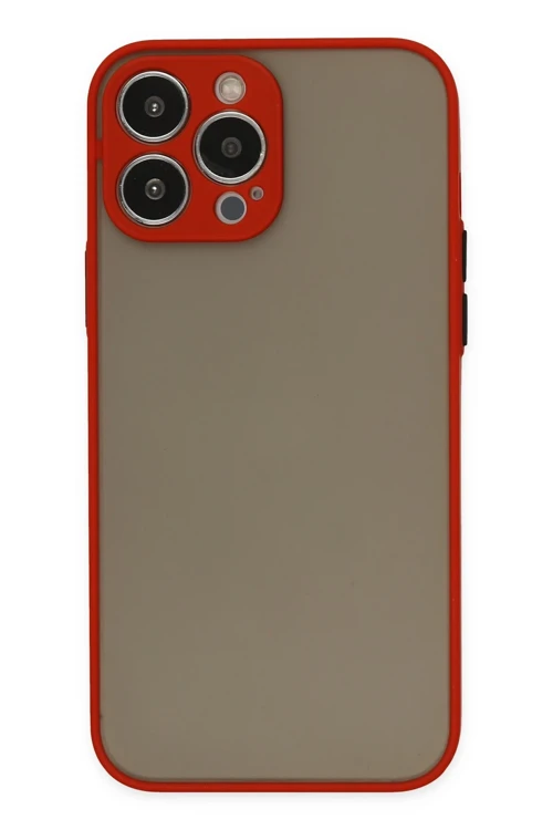 iPhone 14 Pro Kılıf Montreal Silikon Kapak - Kırmızı