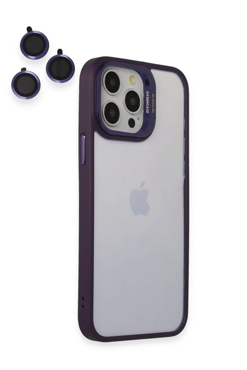 iPhone 14 Pro Kılıf Roblox Lens Standlı Kapak - Mor