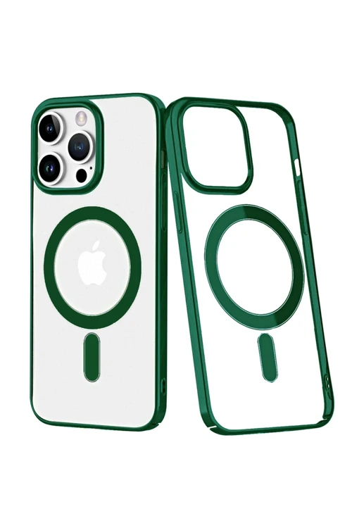iPhone 14 Pro Max Kılıf Element Magneticsafe Sert Kapak - Köknar Yeşili