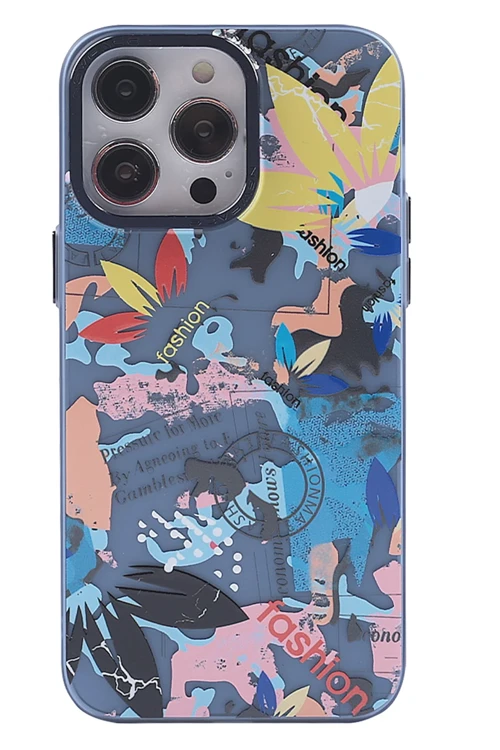 iPhone 14 Pro Max Kılıf Prada Desenli Kapak - Prada Pembe - 1