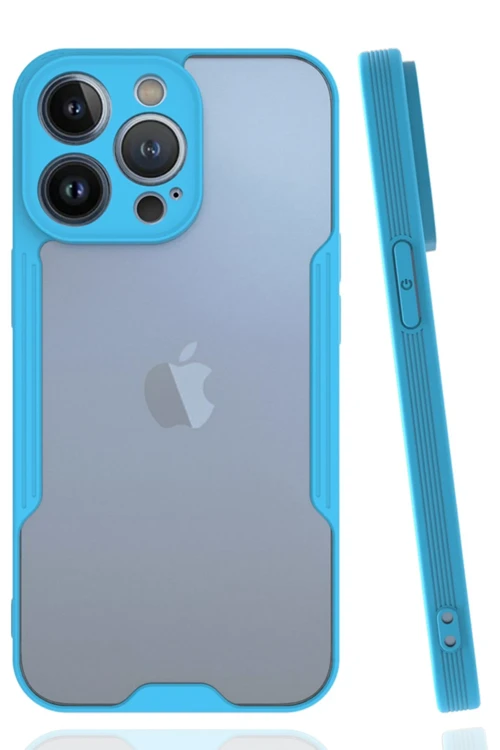 iPhone 14 Pro Max Kılıf Platin Silikon - Mavi