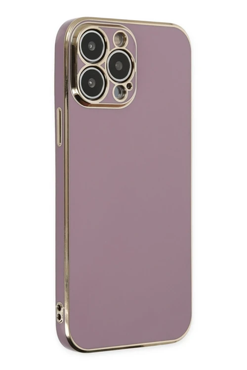 iPhone 14 Pro Max Kılıf Volet Silikon - Mor