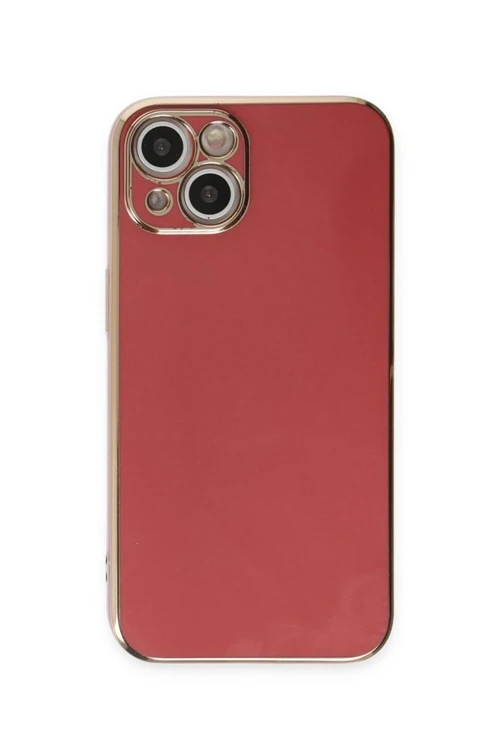 iPhone 15 Kılıf Volet Silikon - Kırmızı