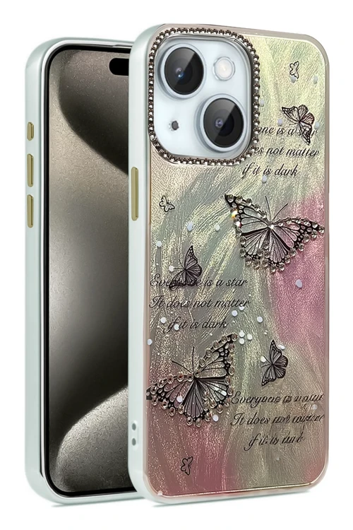 iPhone 15 Kılıf Blade Aynalı Desenli Kapak - Desen 6