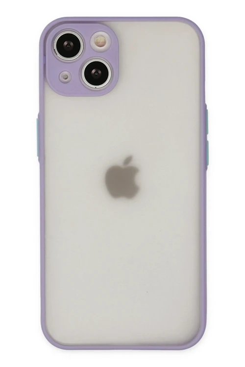 iPhone 15 Plus Kılıf Montreal Silikon Kapak - Mor