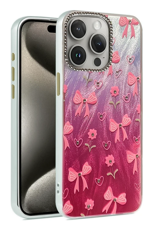 iPhone 15 Pro Kılıf Blade Aynalı Desenli Kapak - Desen 3