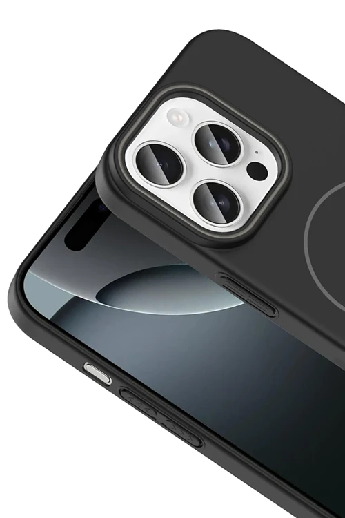 iPhone 15 Plus Broş Magsafe Kapak - Krem