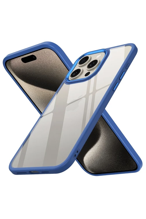 iPhone 15 Pro Kılıf Power Silikon - Mavi