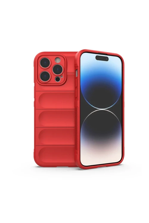 iPhone 15 Pro Max Kılıf Optimum Silikon - Kırmızı