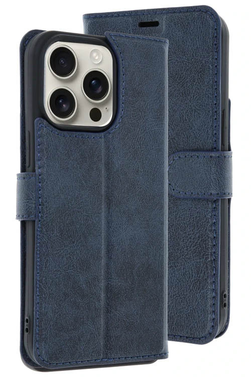 iPhone 15 Pro Max Kılıf Trend S Plus Kapaklı Kılıf - Lacivert