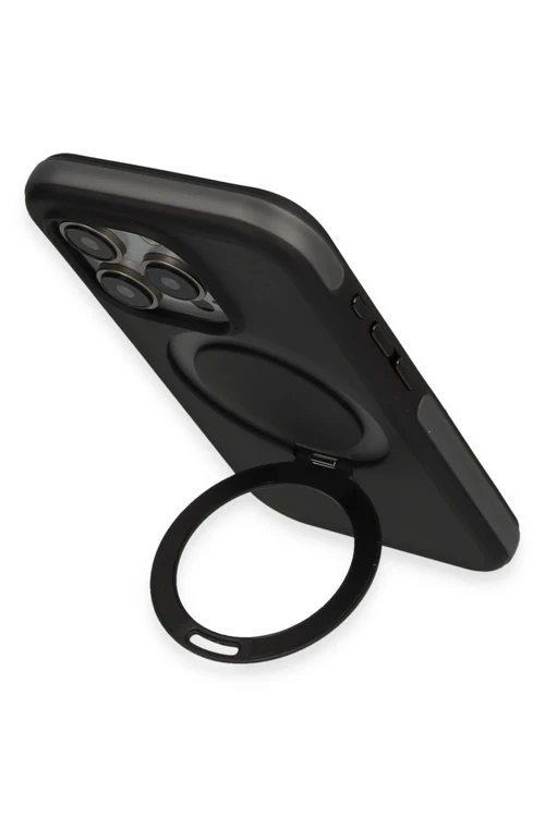 iPhone 15 Pro Max Zorda Airbag Magsafe Standlı Kapak - Lacivert