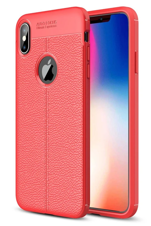 iPhone XS Max Kılıf Auto Focus Kapak - Kırmızı
