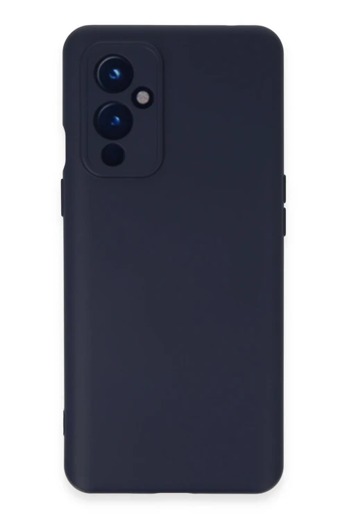 One Plus 9 Kılıf Nano içi Kadife Silikon - Lacivert
