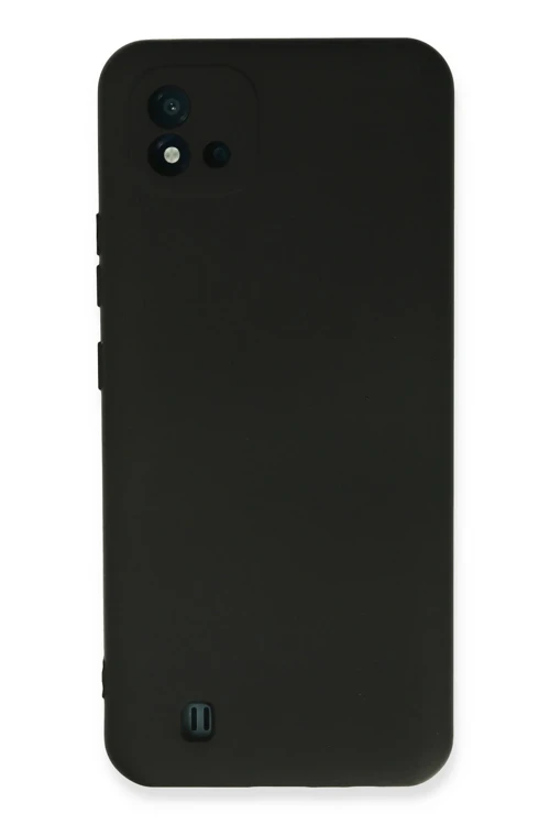 Realme C11 2021 Kılıf Nano içi Kadife Silikon - Siyah